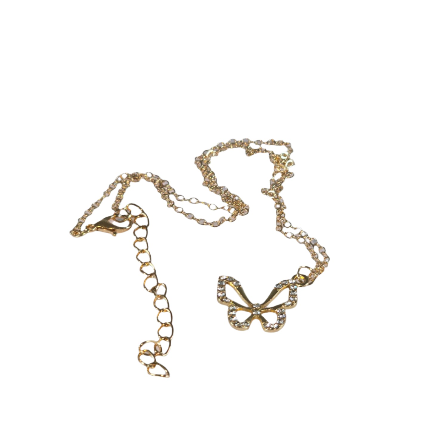 Butterfly Charm Necklace Gold