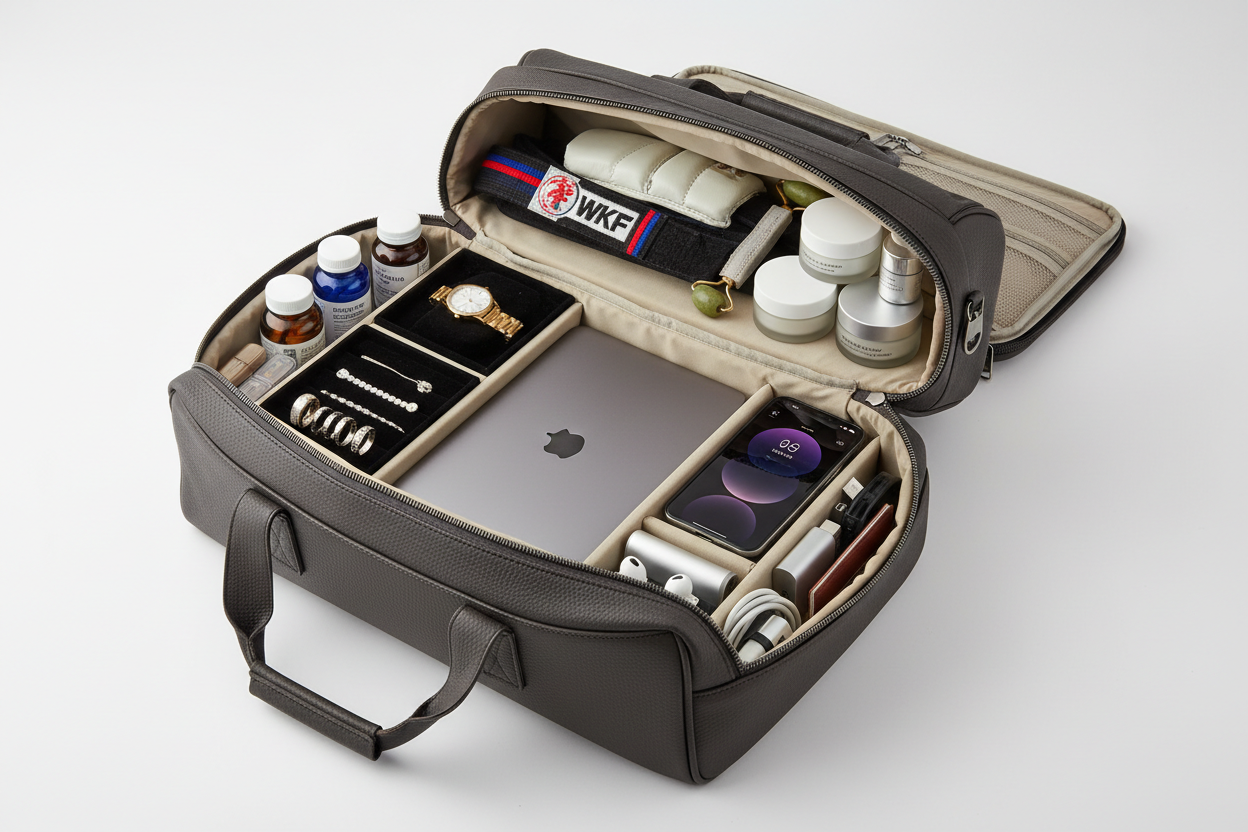 ALL IN ONE BAG&TRAVEL ,SPORT EQUIPMENT,SUPLEMENTS,JEWLLERY,CREAMS,COMPUTERS &MOBILES