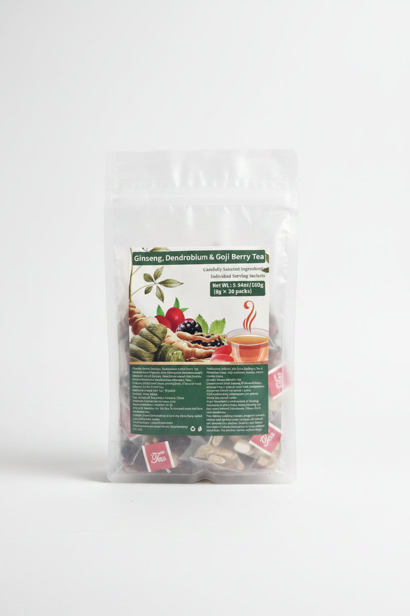 LNS Ginseng, Dendrobium & Goji Berry Herbal Tea – 20 Sachets (160g)