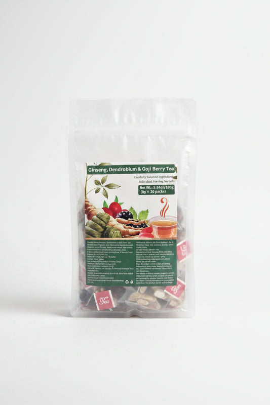 LNS Ginseng, Dendrobium & Goji Berry Herbal Tea – 20 Sachets (160g)