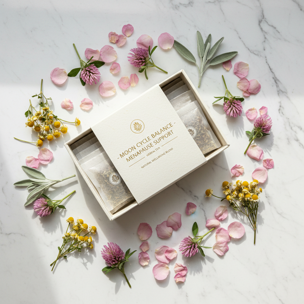 Menopause Tea Flat Lay
