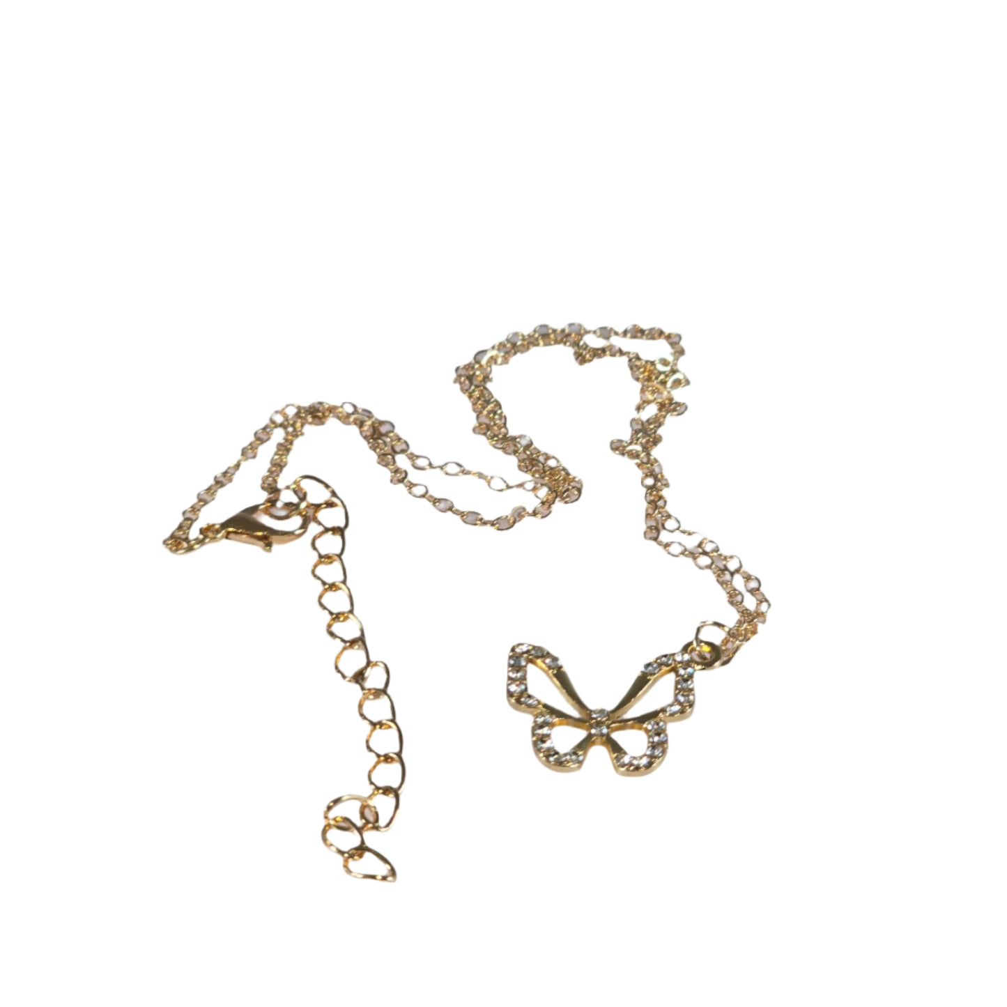 Butterfly Charm Necklace Gold